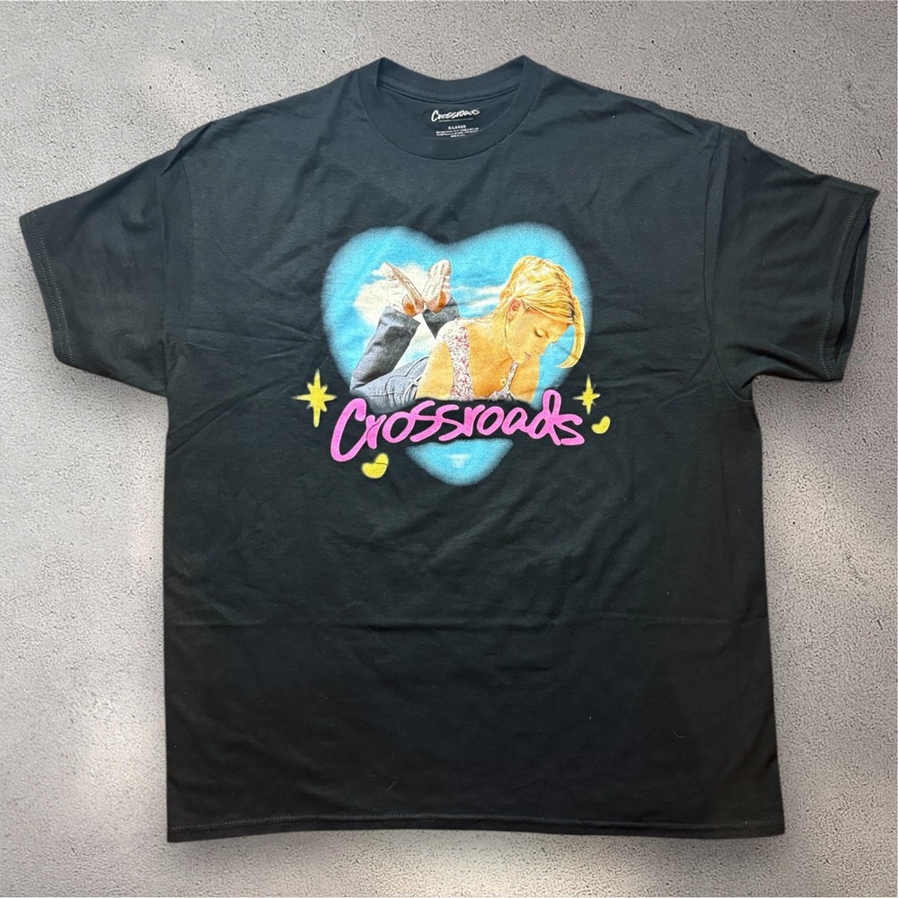Britney Spears Crossroads Movie Graphic T-Shirt Black XL Y2K Pop Culture Tee